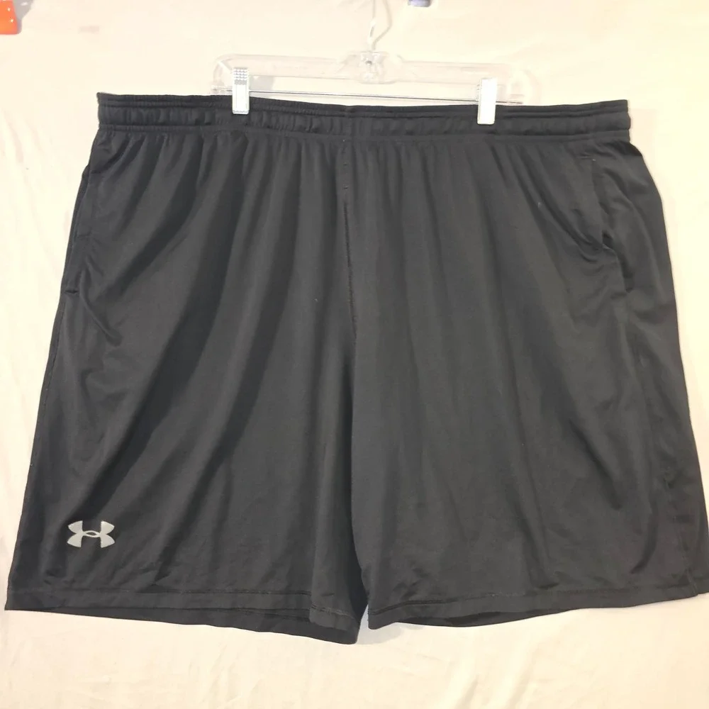 Under Armour Athletic Shorts 4XL Mens Black HeatGear Loose Fit Gym Workout